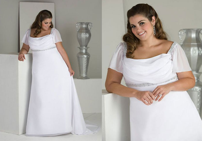 Полностью белое свадебное платье