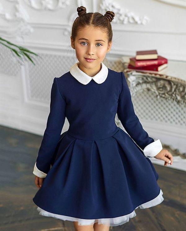 Красивые фасоны и модели школьных платьев для девочек, стильный образ